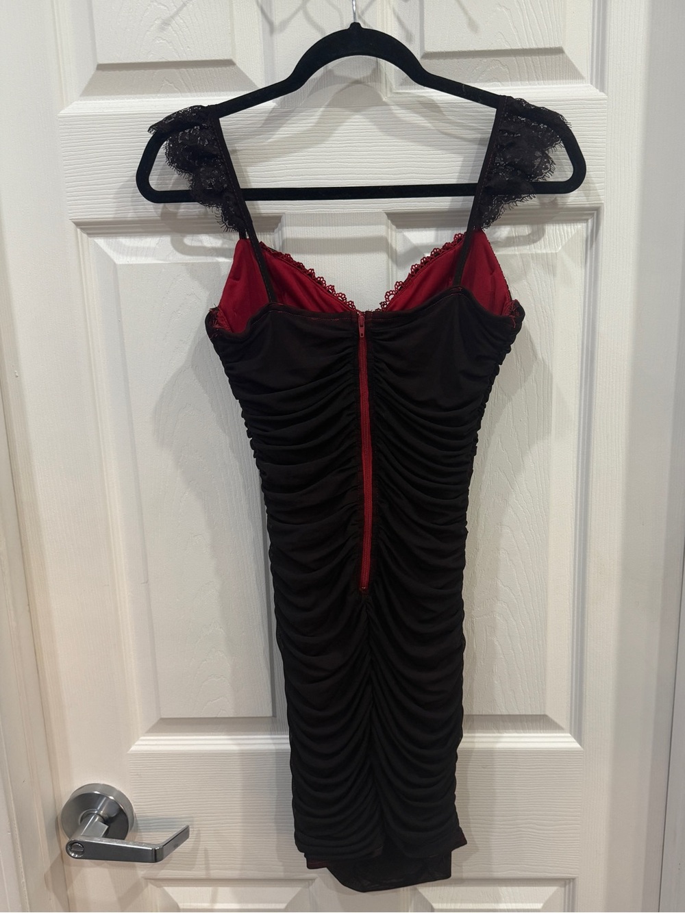Mesh Ruched Mini Dress - Picture 2 of 4
